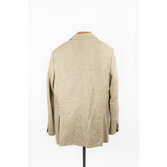 Men's CLUB MONACO Grant Fit Brown Wool Linen Blend Sport Coat Blazer, Size 42L - Picture 2 of 16